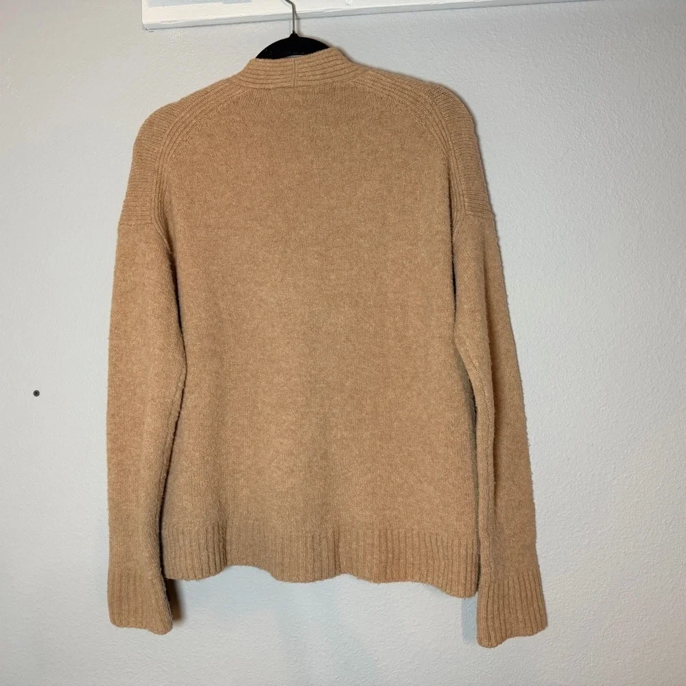 J. Crew SuperSoft Yarn Cardigan Sweater Size Small Caramel Tan Brown Cropped